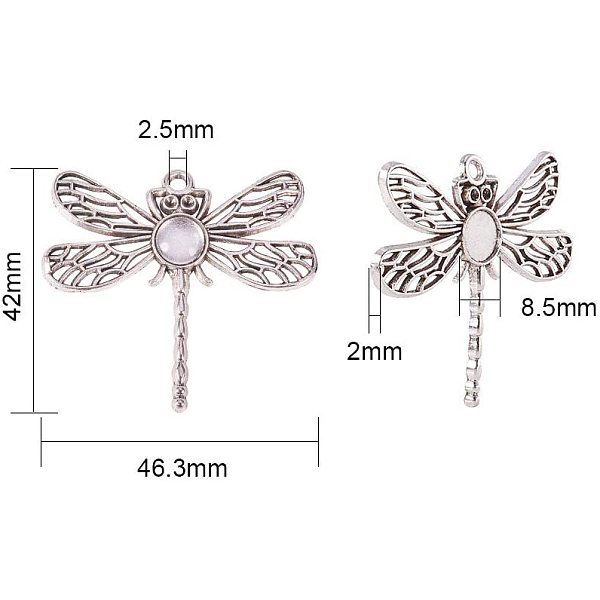 PandaHall 60pcs Tibetan Alloy Dragonfly Pendant Trays Blank Bezel with 65pcs 8mm Round Clear Glass Cabochon Dome Tiles for Crafting DIY...
PandaHall 60pcs Tibetan Alloy Dragonfly Pendant Trays Blank Bezel with 65pcs 8mm Round Clear Glass Cabochon Dome Tiles for Crafting DIY...