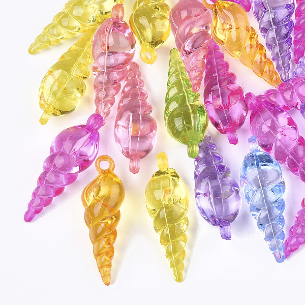 PandaHall Transparent Acrylic Pendants, Spiral Shell Shape, Mixed Color, 39x13x13mm, Hole: 2.5mm Acrylic Shell Shape Multicolor
PandaHall Transparent Acrylic Pendants, Spiral Shell Shape, Mixed Color, 39x13x13mm, Hole: 2.5mm Acrylic Shell Shape Multicolor