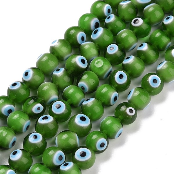 PandaHall Handmade Evil Eye Lampwork Round Bead Strands, Green, 10mm, Hole: 1mm, about 39pcs/strand, 14.96 inch Lampwork Evil Eye Green
PandaHall Handmade Evil Eye Lampwork Round Bead Strands, Green, 10mm, Hole: 1mm, about 39pcs/strand, 14.96 inch Lampwork Evil Eye Green