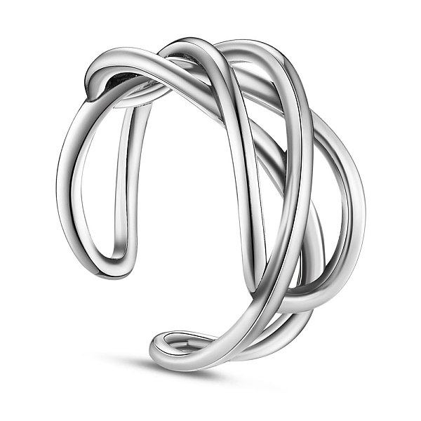 PandaHall SHEGRACE Rhodium Plated 925 Sterling Silver Cuff Finger Ring, Criss Cross Ring, with Nest, Size 7, Platinum, 17mm Sterling Silver
PandaHall SHEGRACE Rhodium Plated 925 Sterling Silver Cuff Finger Ring, Criss Cross Ring, with Nest, Size 7, Platinum, 17mm Sterling Silver