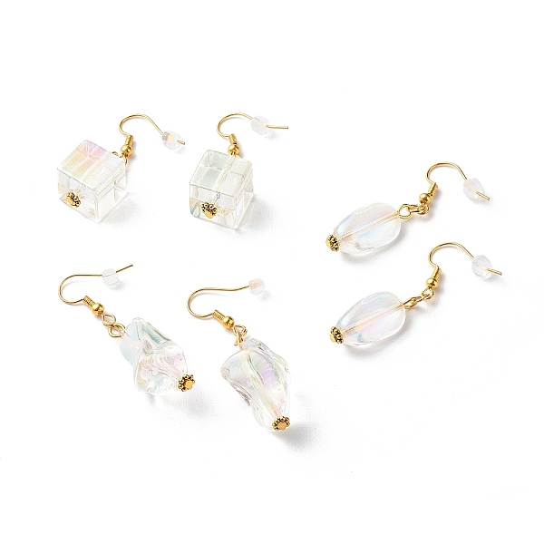PandaHall Brass Dangle Earrings, with Transparent Acrylic Beads, Mixed Shape, Clear AB, 40~51mm, Pin: 0.6mm Acrylic White
PandaHall Brass Dangle Earrings, with Transparent Acrylic Beads, Mixed Shape, Clear AB, 40~51mm, Pin: 0.6mm Acrylic White