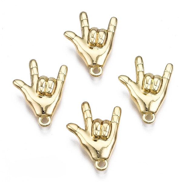 PandaHall Rack Plating Alloy Pendants, Cadmium Free & Lead Free, ASL Pendants, Gesture for I Love You, for Valentine's Day, Light Gold...
PandaHall Rack Plating Alloy Pendants, Cadmium Free & Lead Free, ASL Pendants, Gesture for I Love You, for Valentine's Day, Light Gold...