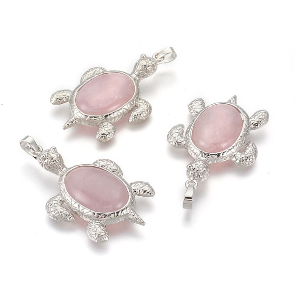 PandaHall Natural Rose Quartz Pendants, with Alloy Findings, Tortoise, Platinum, 49x31.5x7mm, Hole: 8x5mm Rose Quartz Tortoise
PandaHall Natural Rose Quartz Pendants, with Alloy Findings, Tortoise, Platinum, 49x31.5x7mm, Hole: 8x5mm Rose Quartz Tortoise