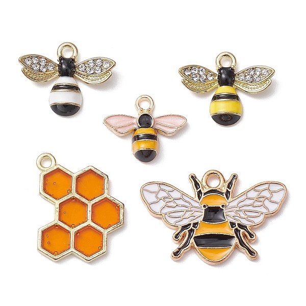 PandaHall 10Pcs 5 Styles Alloy Enamel Pendants, with Crystal Rhinestone, Bees & Honeycomb, Mixed Color, 12~21x15~26x1.5~4mm, Hole: 1.6~1.8mm..., Multicolor
PandaHall 10Pcs 5 Styles Alloy Enamel Pendants, with Crystal Rhinestone, Bees & Honeycomb, Mixed Color, 12~21x15~26x1.5~4mm, Hole: 1.6~1.8mm..., Multicolor