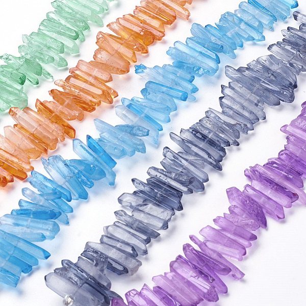 PandaHall Natural Quartz Crystal Beads Strands, Dyed, Pillar, Mixed Color, 15~30x4~8x4~7mm, Hole: 1mm, 8 inch Quartz Crystal Nuggets..., Multicolor
PandaHall Natural Quartz Crystal Beads Strands, Dyed, Pillar, Mixed Color, 15~30x4~8x4~7mm, Hole: 1mm, 8 inch Quartz Crystal Nuggets..., Multicolor