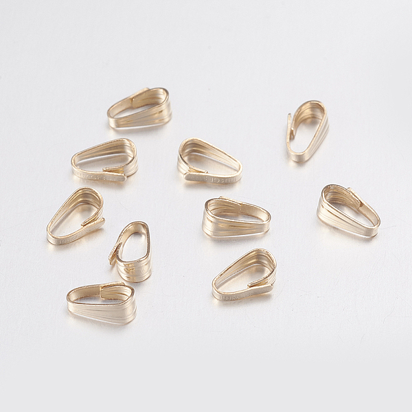 PandaHall JK Findings, Yellow Gold Filled Snap On Bails, 1/20 14K Gold Filled, 5x3x2mm, Hole: 2x5mm Brass
PandaHall JK Findings, Yellow Gold Filled Snap On Bails, 1/20 14K Gold Filled, 5x3x2mm, Hole: 2x5mm Brass