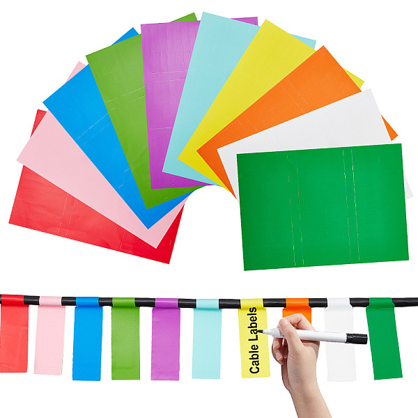 PandaHall CRASPIRE 20 Sheets 10 Colors PVC Self-Adhesive Identification Cable Label Pasters, Waterproof Writable Cord Wire Label Tags..., Multicolor
PandaHall CRASPIRE 20 Sheets 10 Colors PVC Self-Adhesive Identification Cable Label Pasters, Waterproof Writable Cord Wire Label Tags..., Multicolor