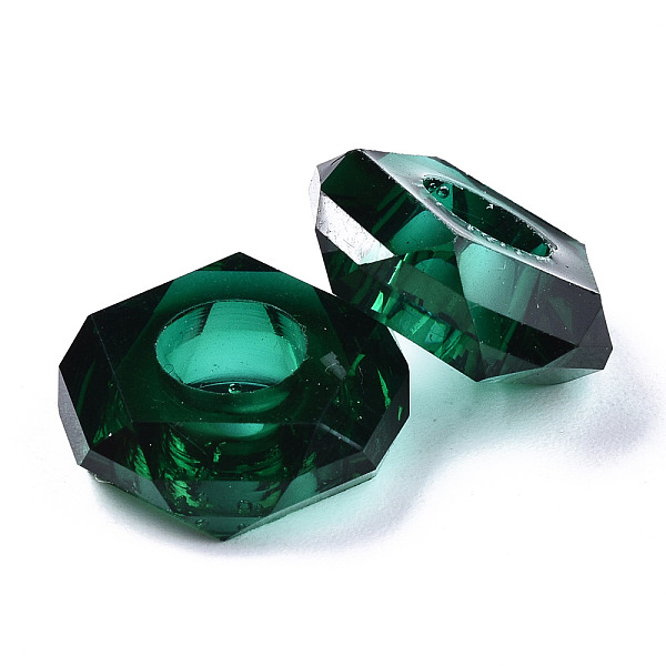 PandaHall Epoxy Resin European Beads, Large Hole Beads, Donut, Faceted, Sea Green, 13~14x5mm, Hole: 6mm Resin Donut
PandaHall Epoxy Resin European Beads, Large Hole Beads, Donut, Faceted, Sea Green, 13~14x5mm, Hole: 6mm Resin Donut