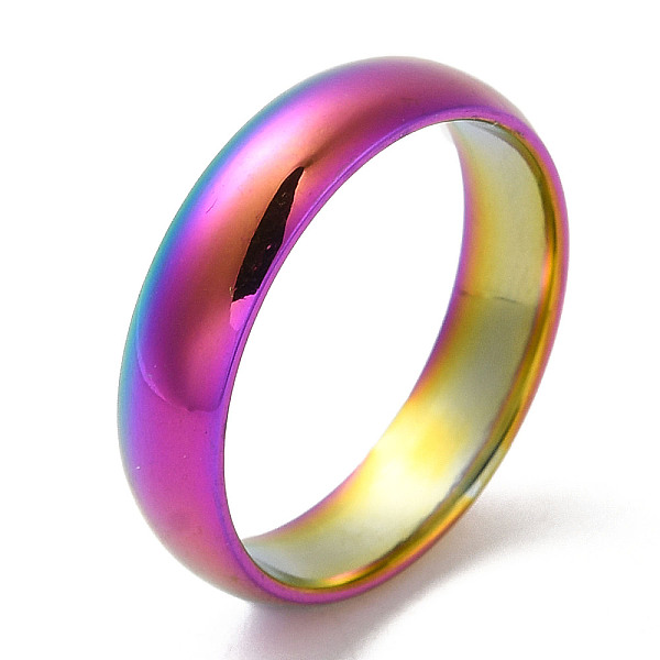PandaHall Ion Plating(IP) 304 Stainless Steel Flat Plain Band Rings, Rainbow Color, Size 8, Inner Diameter: 18mm, 5mm 304 Stainless Steel
PandaHall Ion Plating(IP) 304 Stainless Steel Flat Plain Band Rings, Rainbow Color, Size 8, Inner Diameter: 18mm, 5mm 304 Stainless Steel