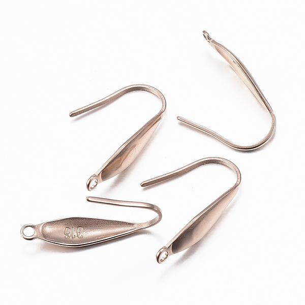 PandaHall Ion Plating(IP) 316 Surgical Stainless Steel Earring Hooks, with Vertical Loop, Rose Gold, 19.5x4.5x1mm, Hole: 1.2mm 316 Surgical...
PandaHall Ion Plating(IP) 316 Surgical Stainless Steel Earring Hooks, with Vertical Loop, Rose Gold, 19.5x4.5x1mm, Hole: 1.2mm 316 Surgical...