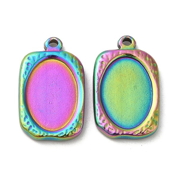 PandaHall Ion Plating(IP) 304 Stainless Steel Pendant Cabochon Settings, Rectangle, Rainbow Color, Tray: 10x15mm, 21.6x13.5x2.8mm, Hole...
PandaHall Ion Plating(IP) 304 Stainless Steel Pendant Cabochon Settings, Rectangle, Rainbow Color, Tray: 10x15mm, 21.6x13.5x2.8mm, Hole...