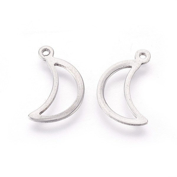 PandaHall 304 Stainless Steel Pendants, for DIY Jewelry Making, Moon, Stainless Steel Color, 15x9x0.8mm, Hole: 1mm 304 Stainless Steel Moon
PandaHall 304 Stainless Steel Pendants, for DIY Jewelry Making, Moon, Stainless Steel Color, 15x9x0.8mm, Hole: 1mm 304 Stainless Steel Moon