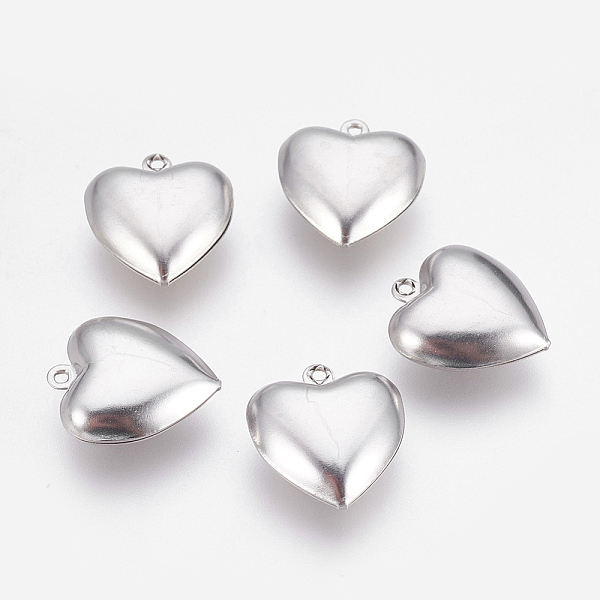 PandaHall 304 Stainless Steel Pendants, Puffed Heart, Stainless Steel Color, 17.5x16x6mm, Hole: 1.2mm 304 Stainless Steel Heart
PandaHall 304 Stainless Steel Pendants, Puffed Heart, Stainless Steel Color, 17.5x16x6mm, Hole: 1.2mm 304 Stainless Steel Heart