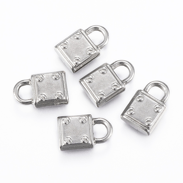 PandaHall 304 Stainless Steel Pendants, Padlock, Stainless Steel Color, 12x7.5x3mm, Hole: 3.5x3mm 304 Stainless Steel Lock
PandaHall 304 Stainless Steel Pendants, Padlock, Stainless Steel Color, 12x7.5x3mm, Hole: 3.5x3mm 304 Stainless Steel Lock