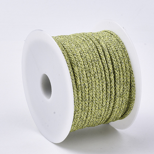 PandaHall Polyester Braided Cords, with Metallic Cord, Yellow Green, 4x3mm, about 32.8 yards(30m)/roll Polyester+Metallic Cord Green
PandaHall Polyester Braided Cords, with Metallic Cord, Yellow Green, 4x3mm, about 32.8 yards(30m)/roll Polyester+Metallic Cord Green