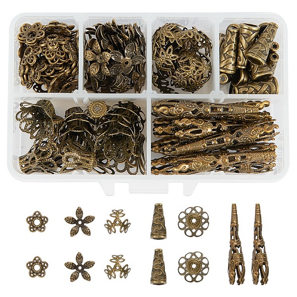 PandaHall Tibetan Style Alloy and Iron Bead Caps, Multi-Petal, Antique Bronze, 18x18x8mm, Hole: 1mm, 15pcs, 15x2mm, Hole: 2mm, 50pcs, 13x4mm...
PandaHall Tibetan Style Alloy and Iron Bead Caps, Multi-Petal, Antique Bronze, 18x18x8mm, Hole: 1mm, 15pcs, 15x2mm, Hole: 2mm, 50pcs, 13x4mm...