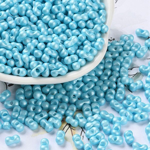 PandaHall Glass Seed Beads, Opaque Colours Luster, Peanut, Deep Sky Blue, 5~6x2.5~3x3~3.5mm, Hole: 1~1.2mm, about 5000pcs/pound Glass Peanut
PandaHall Glass Seed Beads, Opaque Colours Luster, Peanut, Deep Sky Blue, 5~6x2.5~3x3~3.5mm, Hole: 1~1.2mm, about 5000pcs/pound Glass Peanut