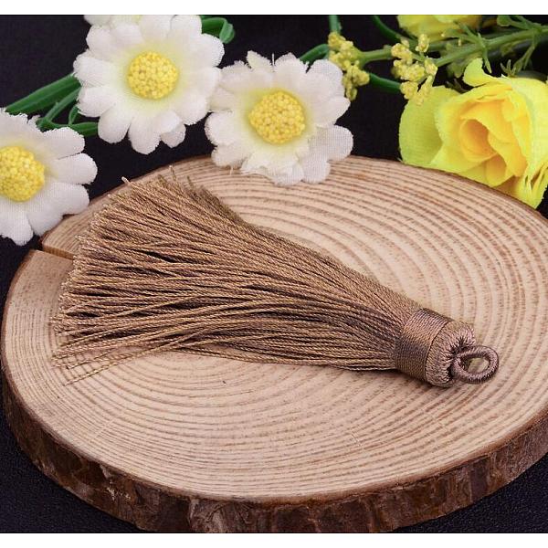 PandaHall Nylon Tassel Big Pendant Decorations, Camel, 70~74x11mm, Hole: 4mm Nylon Brown
PandaHall Nylon Tassel Big Pendant Decorations, Camel, 70~74x11mm, Hole: 4mm Nylon Brown