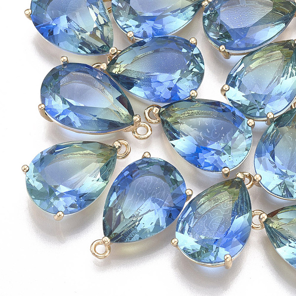 PandaHall Glass Pendants, with Brass Findings, Faceted, teardrop, Golden, Colorful, 22x13x9mm, Hole: 1.5mm Brass+Glass Teardrop
PandaHall Glass Pendants, with Brass Findings, Faceted, teardrop, Golden, Colorful, 22x13x9mm, Hole: 1.5mm Brass+Glass Teardrop
