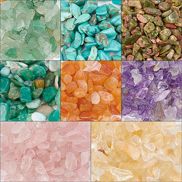 PandaHall Olycraft Natural & Synthetic Mixed Gemston Chip Beads, No Hole/Undrilled, 2~8x2~4mm, 8 materials, 27g/material, 216g/box Mixed...
PandaHall Olycraft Natural & Synthetic Mixed Gemston Chip Beads, No Hole/Undrilled, 2~8x2~4mm, 8 materials, 27g/material, 216g/box Mixed...