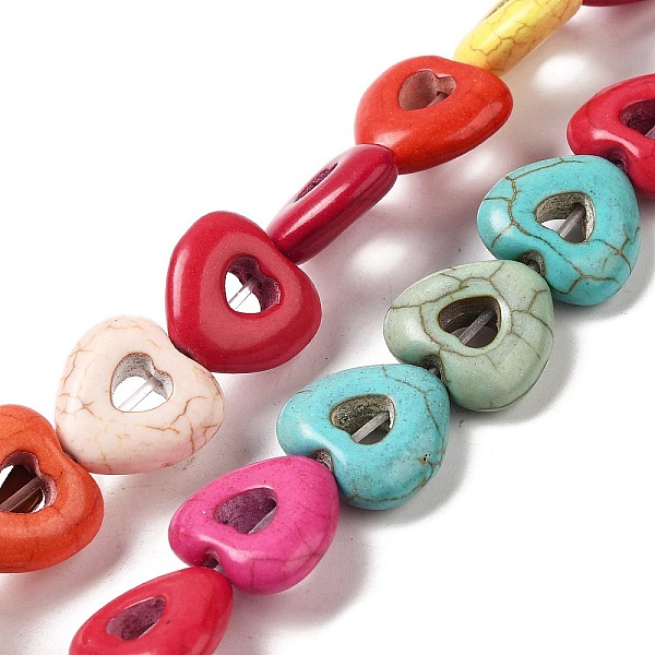 PandaHall Synthetic Turquoise Dyed Beads Strands, Heart, Colorful, 14x15x5mm, Hole: 1.5mm, about 28pcs/strand, 15.35''(39cm) Synthetic...
PandaHall Synthetic Turquoise Dyed Beads Strands, Heart, Colorful, 14x15x5mm, Hole: 1.5mm, about 28pcs/strand, 15.35''(39cm) Synthetic...