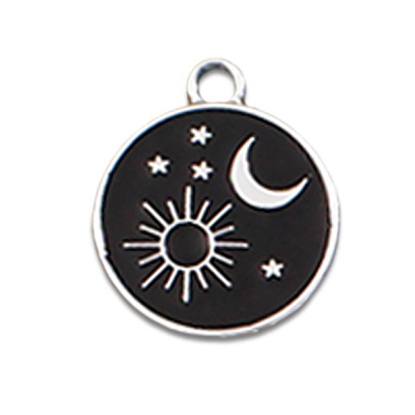 PandaHall Alloy Enamel Pendants, Platinum, Flat Round Charm, Sun Pattern, 20x17mm Alloy+Enamel Sun
PandaHall Alloy Enamel Pendants, Platinum, Flat Round Charm, Sun Pattern, 20x17mm Alloy+Enamel Sun