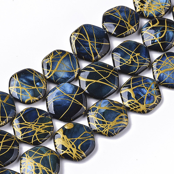 PandaHall Drawbench Freshwater Shell Beads Strands, Dyed, Hexagon, Dark Blue, 18~20x17.5~18.5x3.5~5.5mm, Hole: 1mm, about 21pcs/Strand...
PandaHall Drawbench Freshwater Shell Beads Strands, Dyed, Hexagon, Dark Blue, 18~20x17.5~18.5x3.5~5.5mm, Hole: 1mm, about 21pcs/Strand...