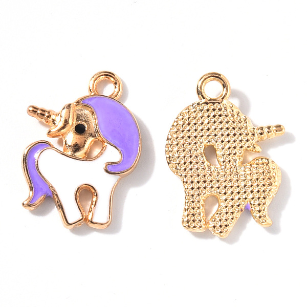 PandaHall Alloy Enamel Pendants, Unicorn, Light Gold, Lilac, 20x15x3.5mm, Hole: 2.0mm Alloy+Enamel Unicorn Purple
PandaHall Alloy Enamel Pendants, Unicorn, Light Gold, Lilac, 20x15x3.5mm, Hole: 2.0mm Alloy+Enamel Unicorn Purple