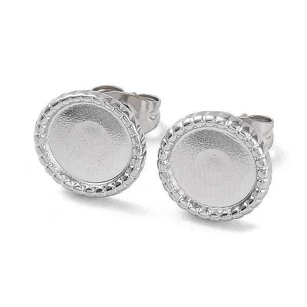 PandaHall 304 Stainless Steel Stud Earrings Findings, Flat Round Tray Settings, Stainless Steel Color, Tray: 8mm, 10mm, Pin: 0.7mm 304...
PandaHall 304 Stainless Steel Stud Earrings Findings, Flat Round Tray Settings, Stainless Steel Color, Tray: 8mm, 10mm, Pin: 0.7mm 304...
