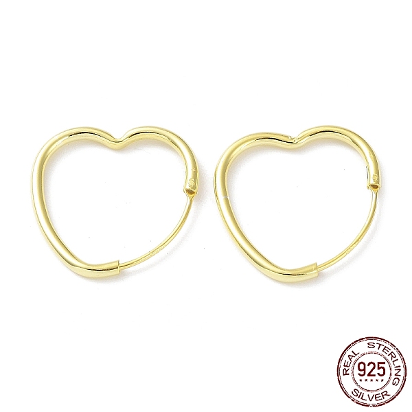 PandaHall 925 Sterling Silver Hoop Earrings, Heart, with S925 Stamp, Real 18K Gold Plated, 20.5x2x22.5mm Sterling Silver Heart
PandaHall 925 Sterling Silver Hoop Earrings, Heart, with S925 Stamp, Real 18K Gold Plated, 20.5x2x22.5mm Sterling Silver Heart