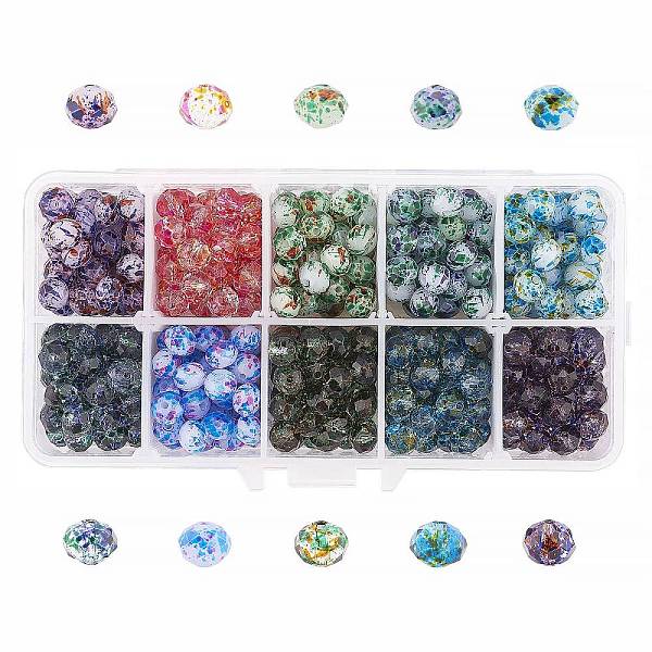 PandaHall Spray Painted Glass Beads, Faceted, Rondelle, Mixed Color, 8x6mm, Hole: 1mm, about 40pcs/color, 400pcs Glass Rondelle Multicolor
PandaHall Spray Painted Glass Beads, Faceted, Rondelle, Mixed Color, 8x6mm, Hole: 1mm, about 40pcs/color, 400pcs Glass Rondelle Multicolor