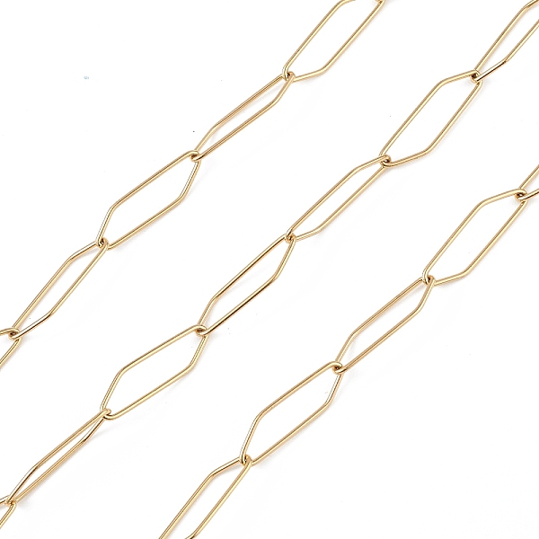 PandaHall 304 Stainless Steel Rhombus Link Chain, Unwelded, with Spool, Golden, 22.5x6.5x1mm, about 32.81 Feet(10m)/Roll 304 Stainless Steel
PandaHall 304 Stainless Steel Rhombus Link Chain, Unwelded, with Spool, Golden, 22.5x6.5x1mm, about 32.81 Feet(10m)/Roll 304 Stainless Steel