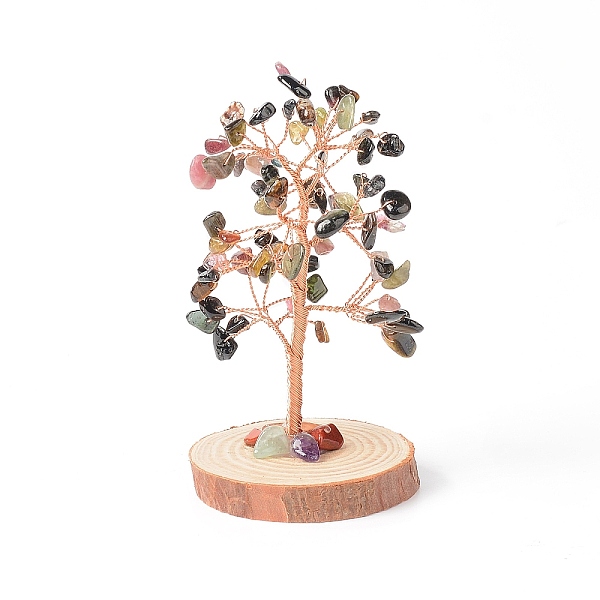 PandaHall Natural Tourmaline Chips with Brass Wrapped Wire Money Tree on Wood Base Display Decorations, for Home Office Decor Good Luck...
PandaHall Natural Tourmaline Chips with Brass Wrapped Wire Money Tree on Wood Base Display Decorations, for Home Office Decor Good Luck...
