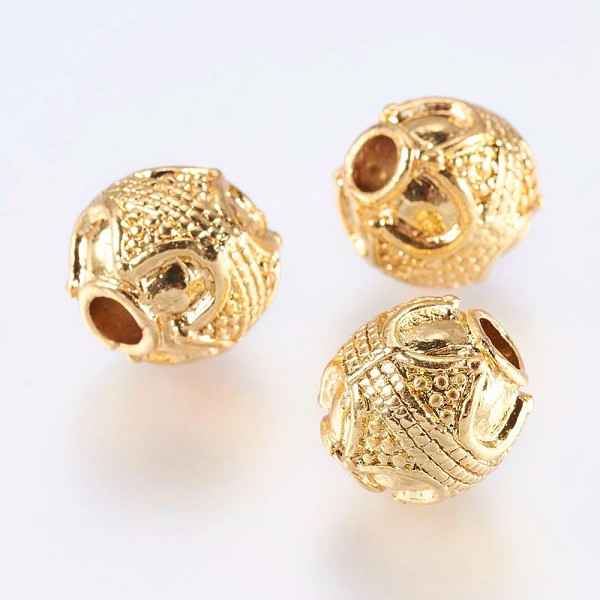 PandaHall Alloy Beads, Real 18K Gold Plated, Round, Golden, 10mm, Hole: 3mm Alloy Round
PandaHall Alloy Beads, Real 18K Gold Plated, Round, Golden, 10mm, Hole: 3mm Alloy Round