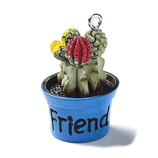 PandaHall Cactus Pot Green Plant Resin Pendants, Cactus Charms with Platinum Plated Metal Loops, Colorful, 30x19mm, Hole: 1.8mm Resin Cactus
PandaHall Cactus Pot Green Plant Resin Pendants, Cactus Charms with Platinum Plated Metal Loops, Colorful, 30x19mm, Hole: 1.8mm Resin Cactus