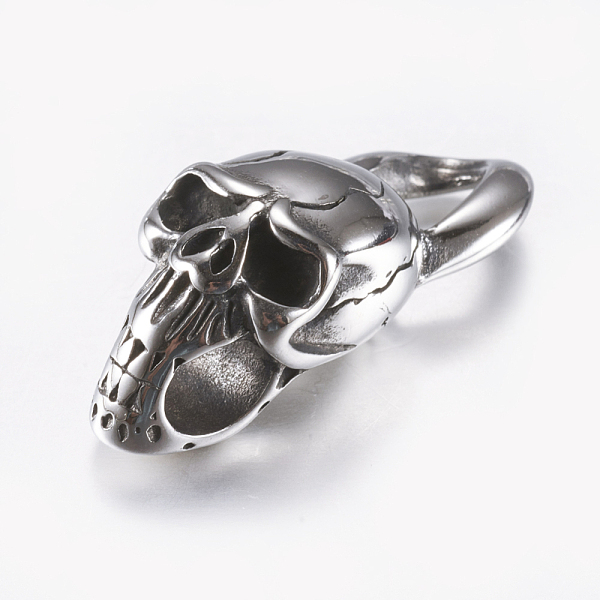 PandaHall 316 Surgical Stainless Steel Links connectors, Skull, Antique Silver, 35x14x13mm, Hole: 6x9mm 316 Surgical Stainless Steel Skull
PandaHall 316 Surgical Stainless Steel Links connectors, Skull, Antique Silver, 35x14x13mm, Hole: 6x9mm 316 Surgical Stainless Steel Skull