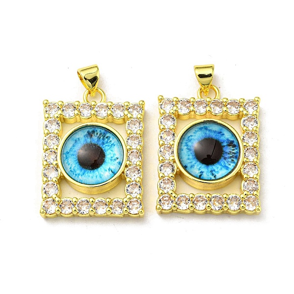 PandaHall Real 18K Gold Plated Brass Pendants, with Glass and Acrylic, Rectangle with Evil Eye Charms, Deep Sky Blue, 27x20x7mm, Hole...
PandaHall Real 18K Gold Plated Brass Pendants, with Glass and Acrylic, Rectangle with Evil Eye Charms, Deep Sky Blue, 27x20x7mm, Hole...