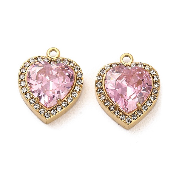 PandaHall Real 14K Gold Plated 304 Stainless Steel Pendants, with Glass and Rhinestone, Heart Charms, Pink, 16.5x13.5x6mm, Hole: 1.6mm...
PandaHall Real 14K Gold Plated 304 Stainless Steel Pendants, with Glass and Rhinestone, Heart Charms, Pink, 16.5x13.5x6mm, Hole: 1.6mm...
