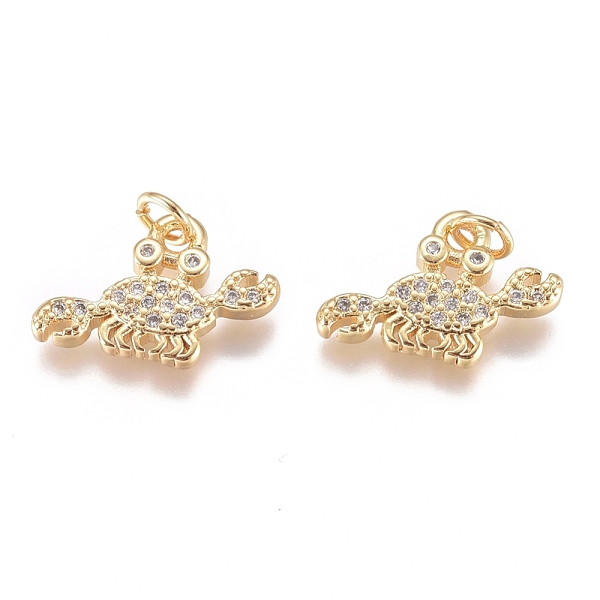 PandaHall Brass Micro Pave Cubic Zirconia Pendants, with Jump Ring, Long-Lasting Plated, Crab, Clear, Golden, 10x15x2mm, Hole: 1.5mm...
PandaHall Brass Micro Pave Cubic Zirconia Pendants, with Jump Ring, Long-Lasting Plated, Crab, Clear, Golden, 10x15x2mm, Hole: 1.5mm...