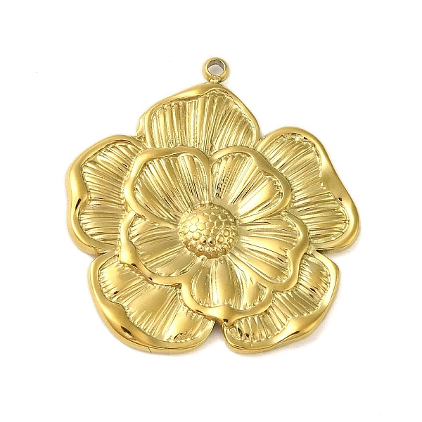 PandaHall Ion Plating(IP) 304 Stainless Steel Pendants, Flower Charm, Real 18K Gold Plated, 28.5x25.5x2.5mm, Hole: 1.6mm 304 Stainless Steel...
PandaHall Ion Plating(IP) 304 Stainless Steel Pendants, Flower Charm, Real 18K Gold Plated, 28.5x25.5x2.5mm, Hole: 1.6mm 304 Stainless Steel...