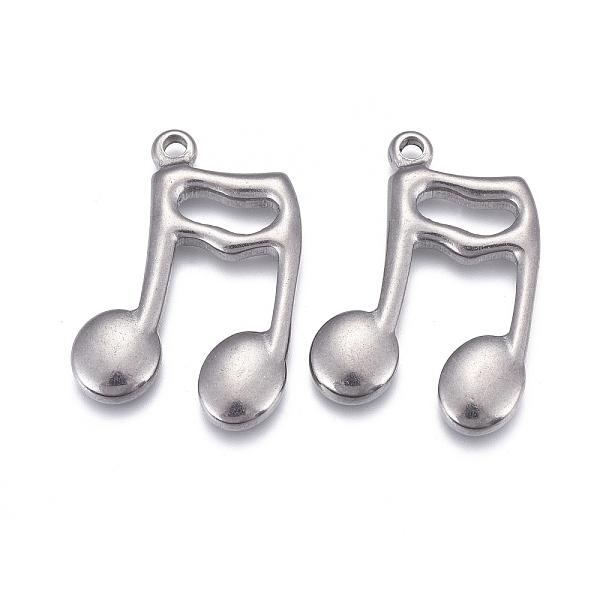 PandaHall 304 Stainless Steel Pendants, Musical Note, Stainless Steel Color, 29x19x3mm, Hole: 1.8mm 304 Stainless Steel Musical Note
PandaHall 304 Stainless Steel Pendants, Musical Note, Stainless Steel Color, 29x19x3mm, Hole: 1.8mm 304 Stainless Steel Musical Note