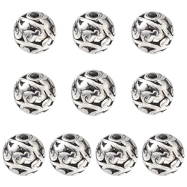 PandaHall Tibetan Style Hollow Alloy Beads, Round, Antique Silver, 11mm Alloy Round
PandaHall Tibetan Style Hollow Alloy Beads, Round, Antique Silver, 11mm Alloy Round