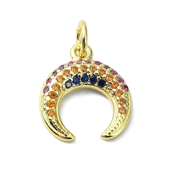 PandaHall Brass Micro Pave Cubic Zirconia Pendants, with Jump Ring, Double Horn/Crescent Moon Charm, Real 18K Gold Plated, 14.5x12.5x2.5mm..., Multicolor
PandaHall Brass Micro Pave Cubic Zirconia Pendants, with Jump Ring, Double Horn/Crescent Moon Charm, Real 18K Gold Plated, 14.5x12.5x2.5mm..., Multicolor