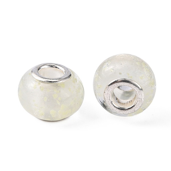 PandaHall Glow In The Dark Handmade Luminous Style Lampwork Large Hole European Beads, with Silver Tone Brass Cores, Rondelle, White...
PandaHall Glow In The Dark Handmade Luminous Style Lampwork Large Hole European Beads, with Silver Tone Brass Cores, Rondelle, White...