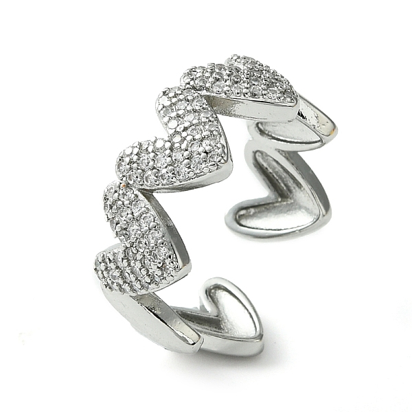 PandaHall Brass Micro Pave Cubic Zirconia Ring, Long-Lasting Plated, Heart, Platinum, Inner Diameter: 19mm Brass+Cubic Zirconia Heart Clear
PandaHall Brass Micro Pave Cubic Zirconia Ring, Long-Lasting Plated, Heart, Platinum, Inner Diameter: 19mm Brass+Cubic Zirconia Heart Clear