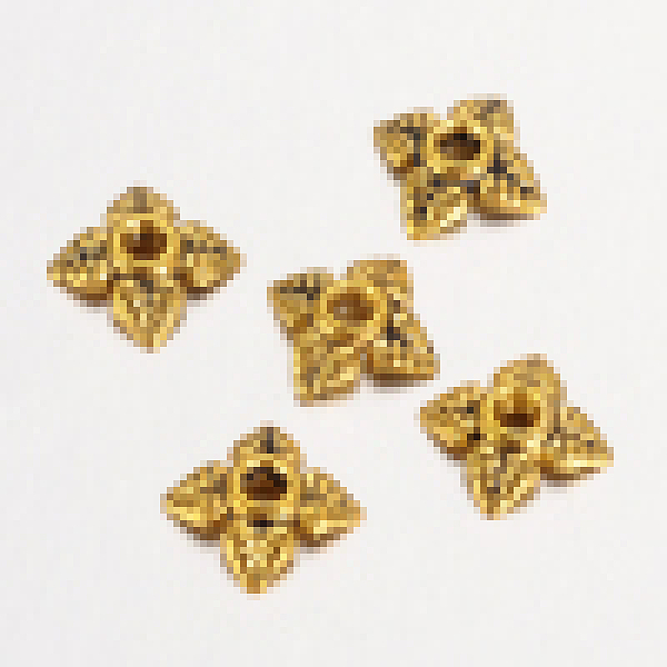 PandaHall Tibetan Style Alloy Bead Caps, Flower, 4-Petal, Cadmium Free & Lead Free, Antique Golden, 6x6x2mm, Hole: 1mm, about 1000pcs/100g...
PandaHall Tibetan Style Alloy Bead Caps, Flower, 4-Petal, Cadmium Free & Lead Free, Antique Golden, 6x6x2mm, Hole: 1mm, about 1000pcs/100g...