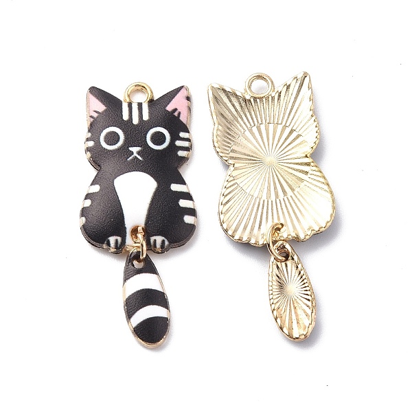 PandaHall Light Gold Rack Plating Alloy Enamel Pendants, Cadmium Free & Nickel Free & Lead Free, Cat Charm, Black, 38x15.7x3mm, Hole: 2mm...
PandaHall Light Gold Rack Plating Alloy Enamel Pendants, Cadmium Free & Nickel Free & Lead Free, Cat Charm, Black, 38x15.7x3mm, Hole: 2mm...