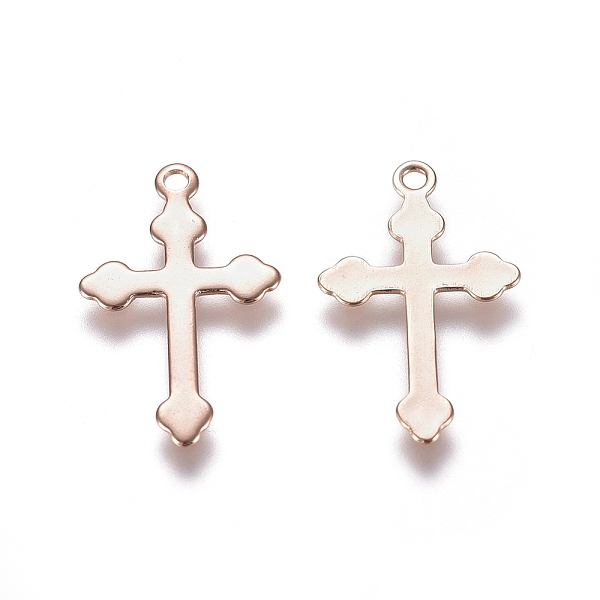 PandaHall 201 Stainless Steel Pendants, Cross, Rose Gold, 18x11x0.5mm, Hole: 1.2mm 201 Stainless Steel Cross
PandaHall 201 Stainless Steel Pendants, Cross, Rose Gold, 18x11x0.5mm, Hole: 1.2mm 201 Stainless Steel Cross
