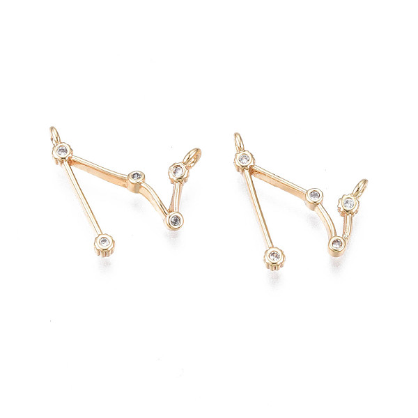 PandaHall Brass Connector Charms, with Crystal Rhinestone, Real 18K Gold Plated, Cadmium Free & Nickel Free & Lead Free, Twelve..., Clear
PandaHall Brass Connector Charms, with Crystal Rhinestone, Real 18K Gold Plated, Cadmium Free & Nickel Free & Lead Free, Twelve..., Clear