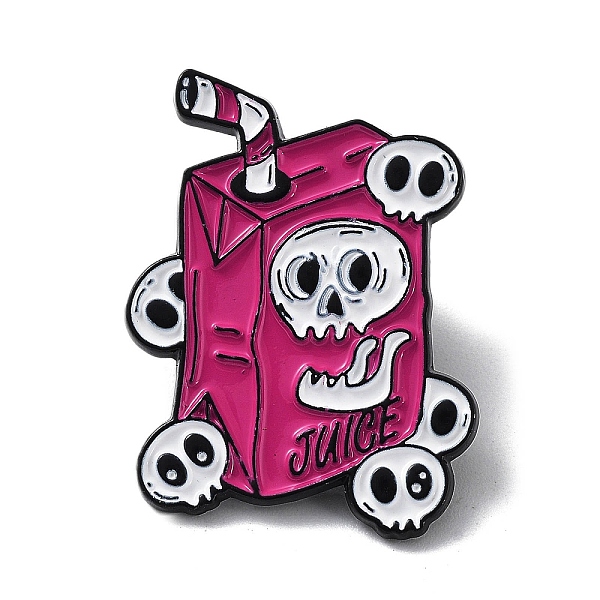 PandaHall Enamel Pins, Black Alloy Badge for Halloween, Drink with Skull, 27.5x22x1.5mm Alloy+Enamel Drink Pink
PandaHall Enamel Pins, Black Alloy Badge for Halloween, Drink with Skull, 27.5x22x1.5mm Alloy+Enamel Drink Pink